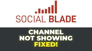 How to Fix Social Blade not Showing Channel  Fix social blade showing other channels when searching [upl. by Nemajneb]