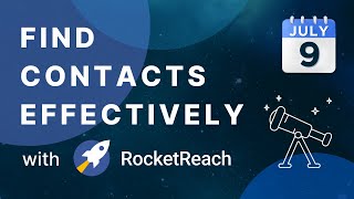 Find Contacts Effectively with RocketReach  Beginner Training [upl. by Mur]