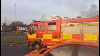 Lancashire fire and rescue service Blackpool L30P1 and L30P2 Responding [upl. by Atnohsal]