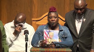 Parents of man killed in Hoover mall shooting gets emotional at Birmingham town hall [upl. by Shaylah]