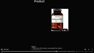 NatureBell Astaxanthin 12mg 240 Softgels Review [upl. by Naenej34]