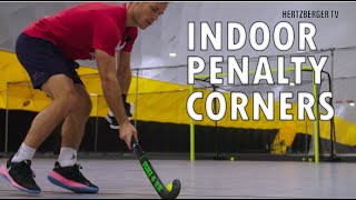 Penalty corner indoor hockey  Hertzberger TV [upl. by Arahsak]