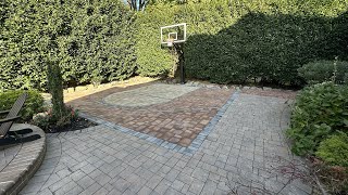 Paver Basketball Court built in Manhasset NY [upl. by Aramahs]