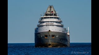 A look at the quotGood Sidequot as the Ore Boat Saginaw Arrives Duluth Down to the Water Level View [upl. by Theron]