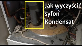 Jak wyczyścić syfon w kotle kondensacyjnym  Junkers Buderus  Serwis kotła [upl. by Rozele]