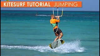 How to Kitesurf Jumping Part 1 small jumps medium jumps amp mistakes [upl. by Latouche]