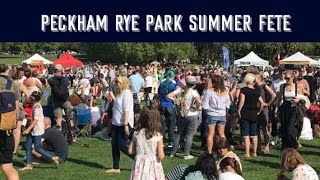 PECKHAM RYE PARK SUMMER 🏝️ ⛱️ FETE FAIR  LONDON 🇬🇧 FAIR PECKHAM RYE PARK 🏞️ [upl. by Matejka501]