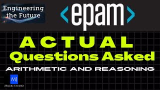 EPAM HIRING 2021  Aptitude Actual Questions Asked on 1st May 2021  Solutions by MJ [upl. by Aernda249]