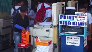 File footage  Printing shop xerox Mendiola Manila 11122014 HD [upl. by Elleb59]