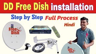 DD Free Dish installation Hindi [upl. by Sekoorb]