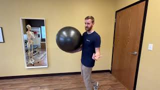 Single Leg Balance with Physioball Wall Toss [upl. by Atsirhc]