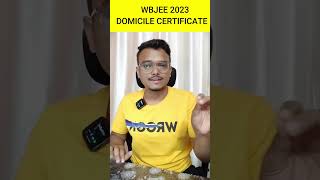 WBJEE 2023 DOMICILE CERTIFICATE  Important Documents  WBJEE 2023  shorts [upl. by Tjader]