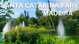 Beautiful Santa Catarina Park In Funchal City 4K  Madeira [upl. by Aihsi717]