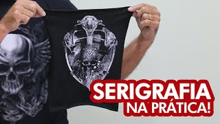 ESTAMPANDO CAMISETAS COM SERIGRAFIA [upl. by Uolyram]