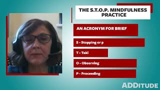 Stop Technique for Mindfulness with ADHD with Lidia Zylowska MD [upl. by Shute]