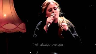 Adele  Lovesong OFFICIAL VIDEO LYRICS Live from Tabernacle London [upl. by Lampert]