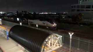 Amtrak Coast Starlight Train 14 at The Oakland Coliseum Station in Oakland CA Monday Night [upl. by Gwynne805]