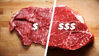 How To Cook A Cheap Steak Vs An Expensive Steak [upl. by Iams]