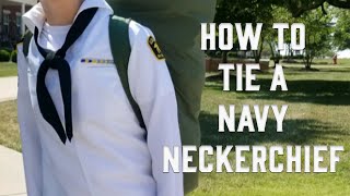 How to Tie a Navy Neckerchief  USNSCC Sea Scouts Navy [upl. by Sesmar]