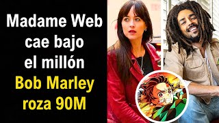 Madame Web recauda menos de 1 millón por día Bob Marley roza 90M en Taquilla Mundial Demon Slayer [upl. by Nirrak459]