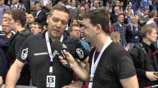 THW Kiel Trainer Alfred Gislason Interview nach dem Spiel gegen VfL Gummersbach 04022014 [upl. by Avraham]