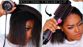 Revlon Oval OneStep Hair Dryer Does this Work on Relaxed Hair [upl. by Yolande]