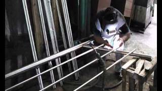 FABRICACION DE BARANDAS EN ACERO inoxidables cordova wmv [upl. by Nivrae]