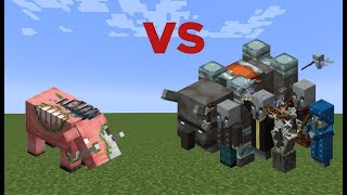 Minecraft Zoglin vs Illagers Mob Battle [upl. by Aelanej]