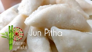 Jun Pitha  Steam Gujia  Rice flour Pitha  Assamese coconut pitha recipe [upl. by Nal346]