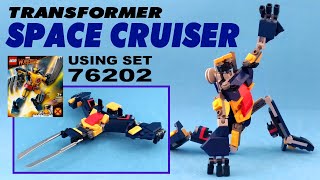 Lets build  Transformer Space Cruiser from LEGO Marvel set 76202 Wolverine Mech armor [upl. by Merrie]