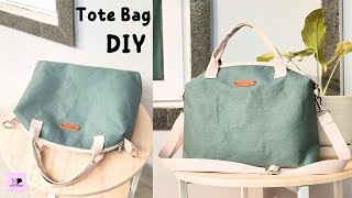 DIY Easy Tote Bag Tutorial  Easy Lined Tote Bag Tutorial [upl. by Enilamme]