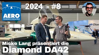 AERO 2024 8  Diamond DA42 präsentiert von Micke Lang  Zweimot mit Austro Engine Diesel [upl. by Ulland40]