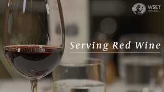 WSET Wine Service Series  Serving Red Wine [upl. by Mira]