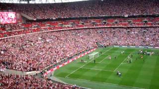 Stoke City Fans singing Delilah at Wembley  FA Cup SemiFinal 2011 [upl. by Lissa]