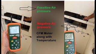 CFM Measurement  amp  Air pressure in the high raise building Extech AN100 AN200 HVAC Anemometer [upl. by Foskett]