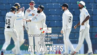 All Wickets  Bangladesh vs New Zealand  1st Test  3rd Innings [upl. by Downey]