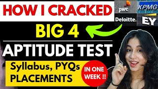 🔥How i cracked Aptitude Test in 1 week  BIG 4 Aptitude Test  FREE Resources 🔥 [upl. by Ainatnas]