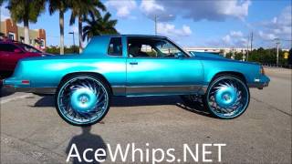 AceWhipsNET PalmBeach Candy Teal OldsmobileCutlass on 30quot Asantis [upl. by Ainevul]