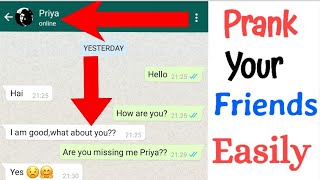 WhatsPrank  Create fake chat for Whatsapp  Prank Your Friends Easily with this Trick [upl. by Yahsan]