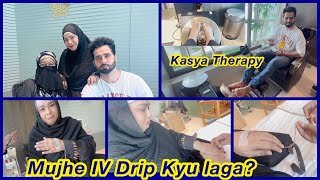 Mujhe IV drip kyu lagaMaine aur Shezi ne karaaya Kasya Therapy for Liver Detox vlog familyvlog [upl. by Ash868]