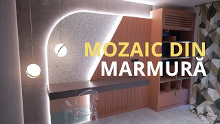 Amenajare cu mozaic din piatra naturala  Marmura [upl. by Red66]