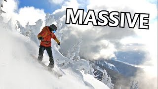 Day 1 Snowboarding MASSIVE Revelstoke Mountain [upl. by Nuhsed]