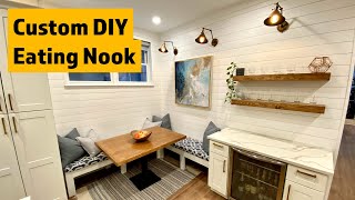 How to Build a Dining NookBanquette with Custom DIY Cushions  Chicago Condo Renovation Ep 9 [upl. by Delija]