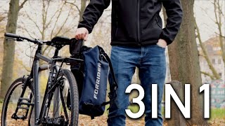 Fahrradtasche Rucksack Kombi 3in1 von Forrider  Der Vergleichssieger [upl. by Ylhsa311]