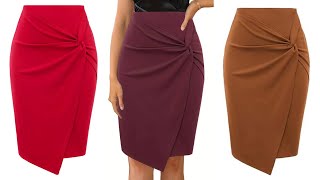 How to make a Stylish Interlocked Draped Skirt [upl. by Gelman431]