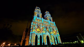 Cathédrale SainteCroix dOrléansIllumination sur la Cathédrale 4k cathedral church [upl. by Fulvi613]