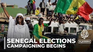 Senegal presidential election Campaigning begins for rescheduled vote [upl. by Eemiaj]