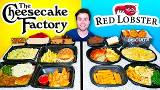 Cheesecake Factory VS Red Lobster  MENU TASTE TEST [upl. by Heidy]