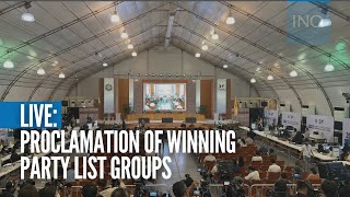 LIVE Proclamation of winning party list groups [upl. by Guerra76]