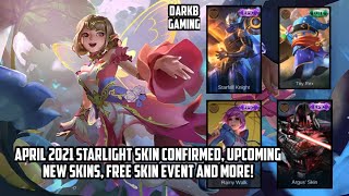 April 2021 Starlight Skin Confirmed Upcoming New Skins Free Skin Event and more  MLBB [upl. by Latty437]